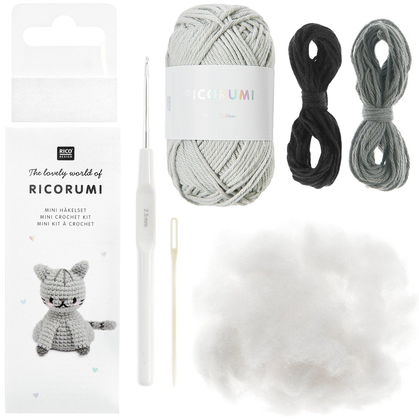 Rico Design Ricorumi Mini Easy Häkelset - Katze