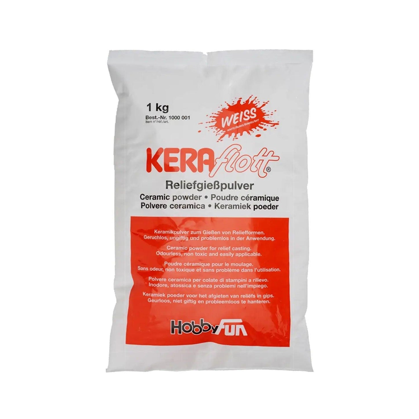 1kg Keraflott Gießpulver / Reliefgießpulver weiss - Craftguru