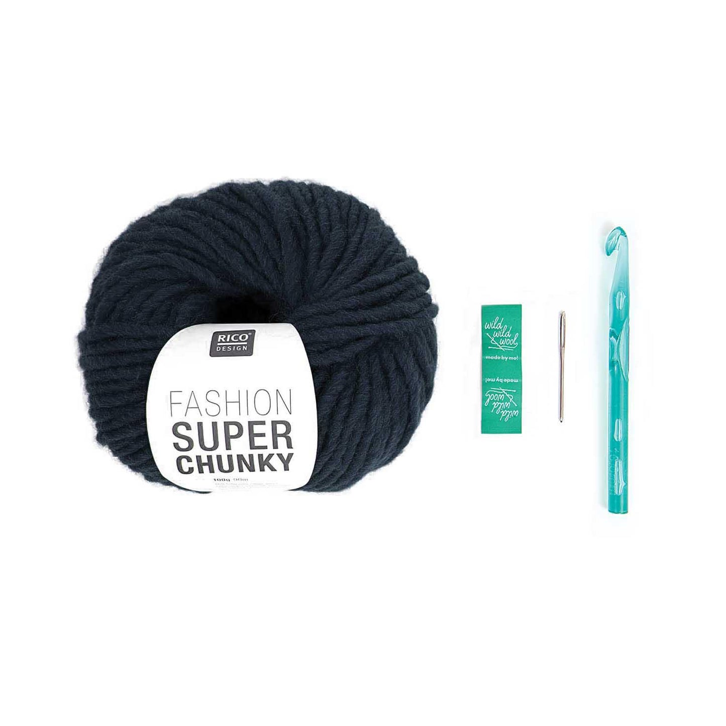 Rico Design Häkelset Mütze Super Chunky Schwarz - Craftguru