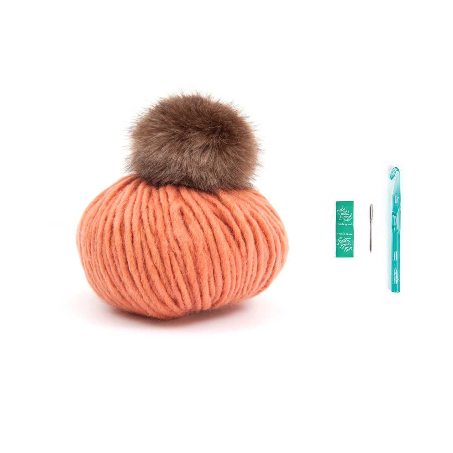 Rico Design Häkelset Mütze Wild Wild Wool Pompon Lachs - Craftguru