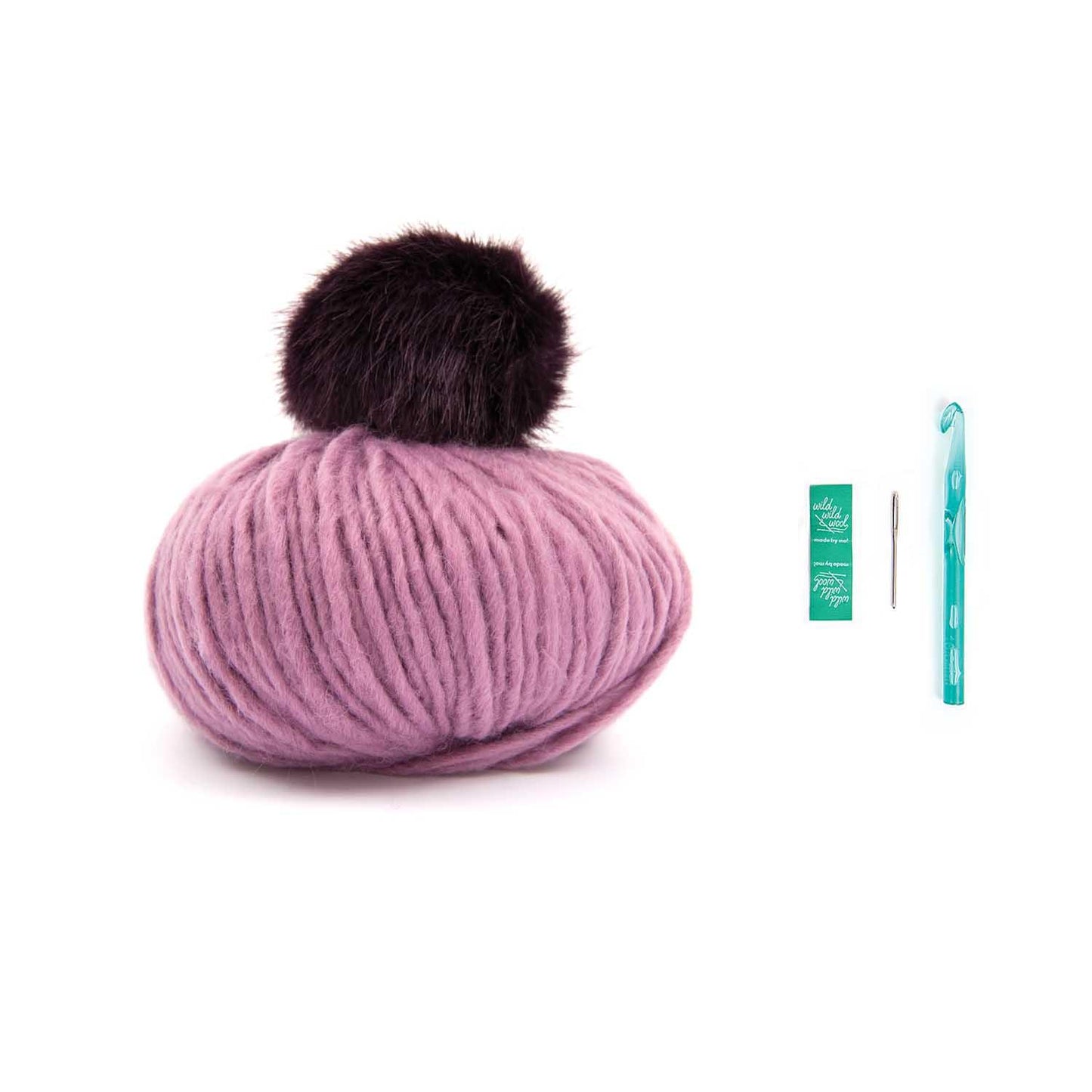 Rico Design Häkelset Mütze Wild Wild Wool Pompon Flieder - Craftguru