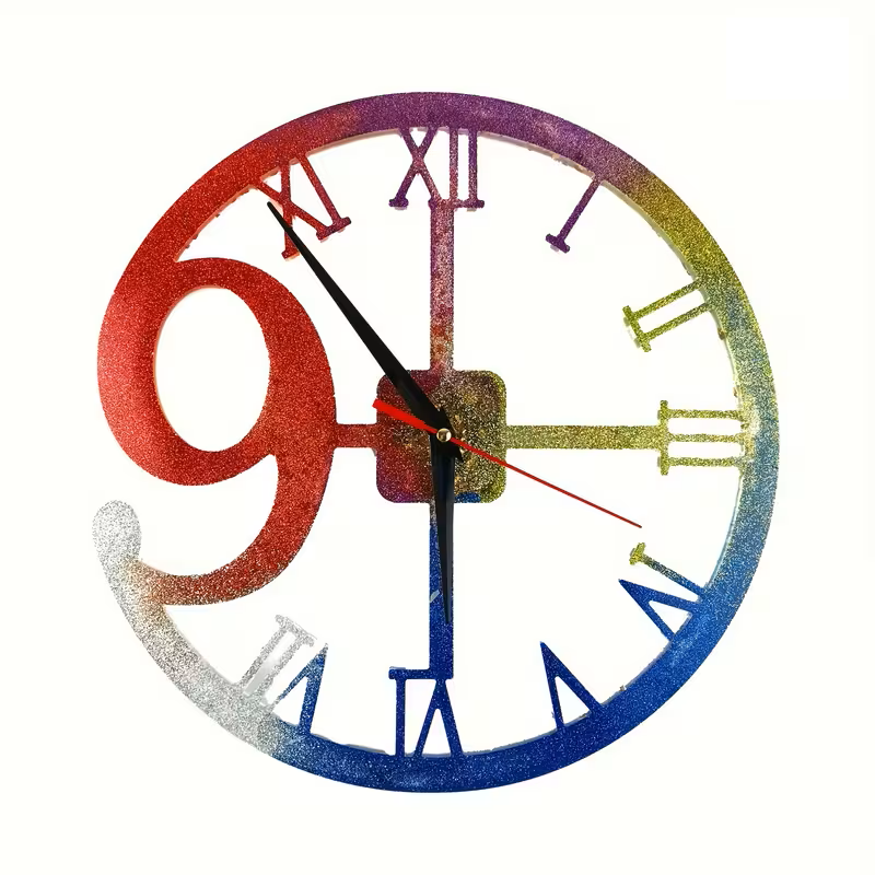 Silikonform Uhr große Neun