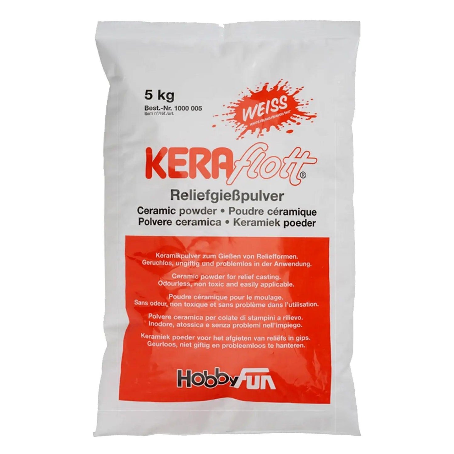 5kg Keraflott Gießpulver / Reliefgießpulver weiss - Craftguru