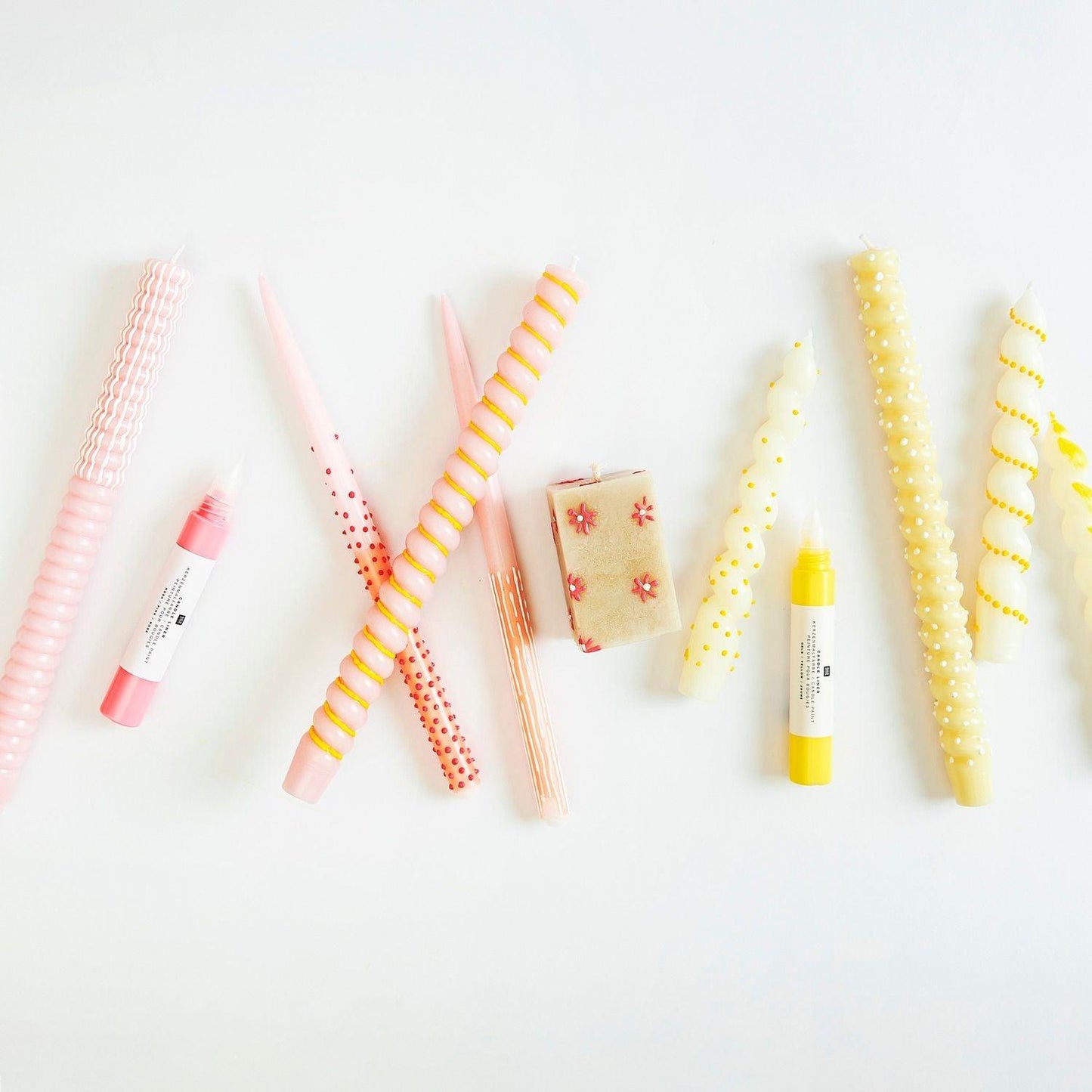 Rico Design - Candle Liner Kerzenmalfarbe Set Regenbogen 6 Stück à 30ml - Craftguru