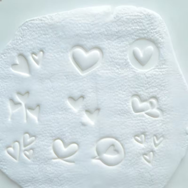 Töpferstempel Herzen, 10 teilig