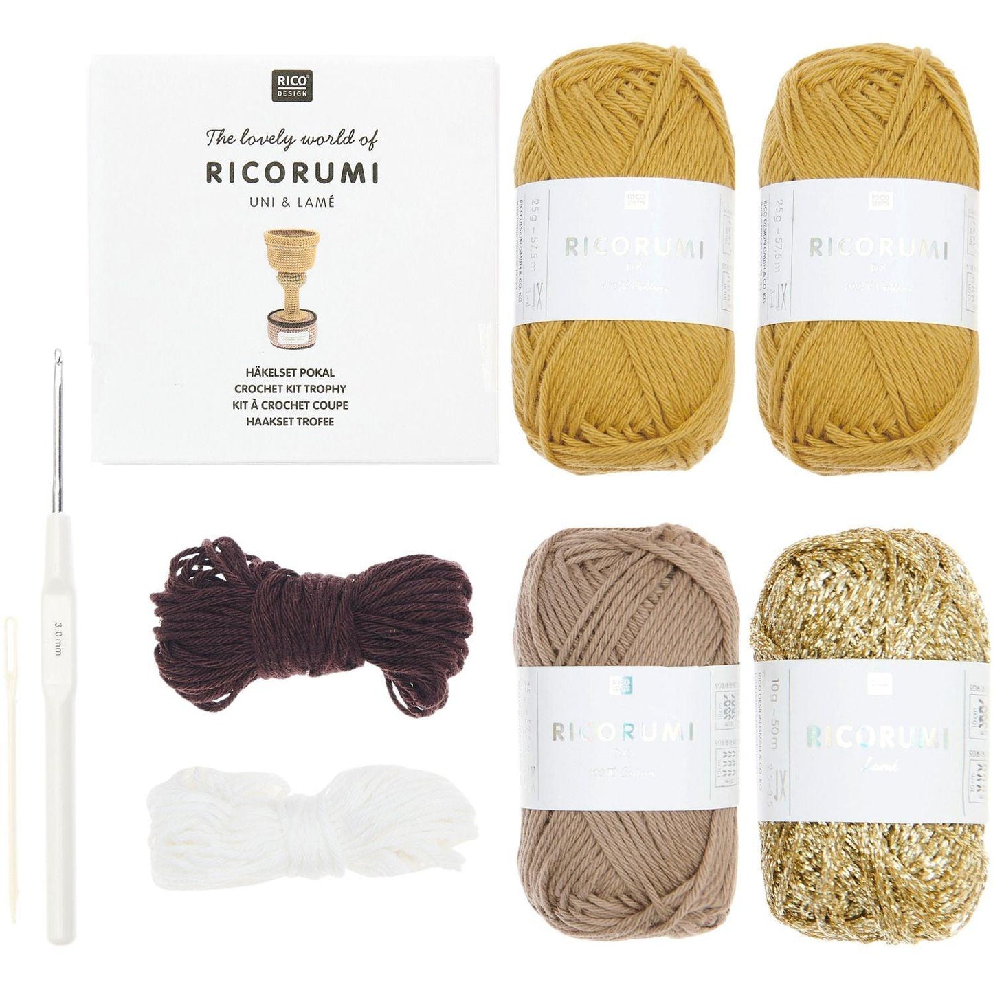 Rico Design Ricorumi Häkelset Pokal Gold 16cm - Craftguru