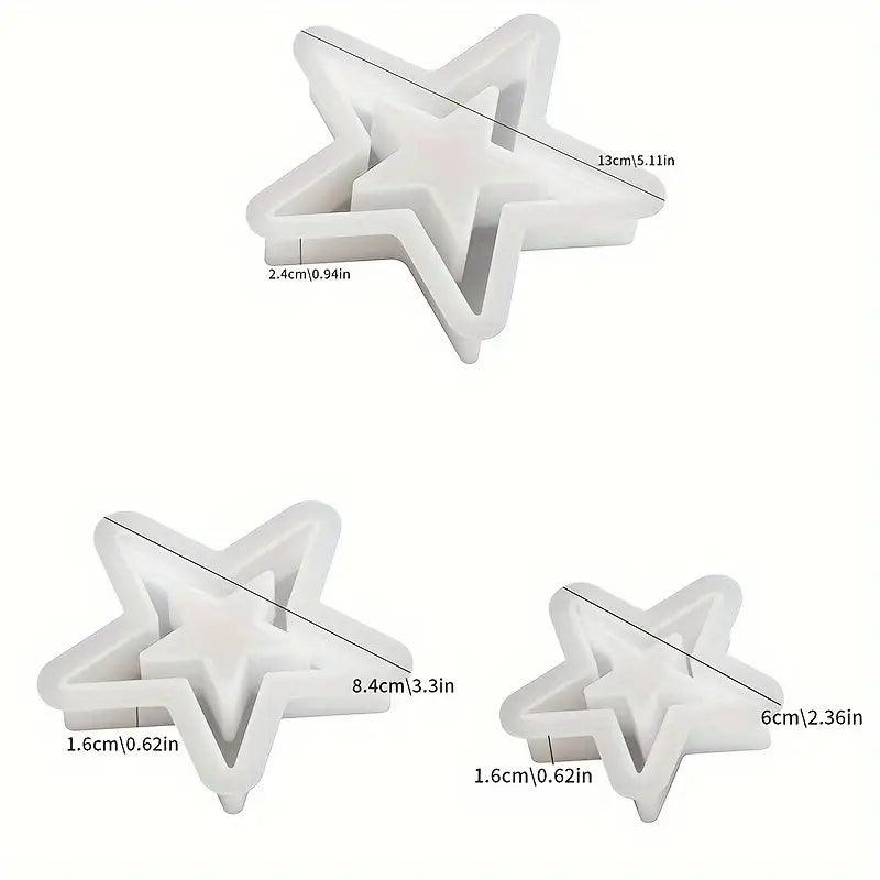 Silikonform Sterne - 3 teiliges Set - Craftguru