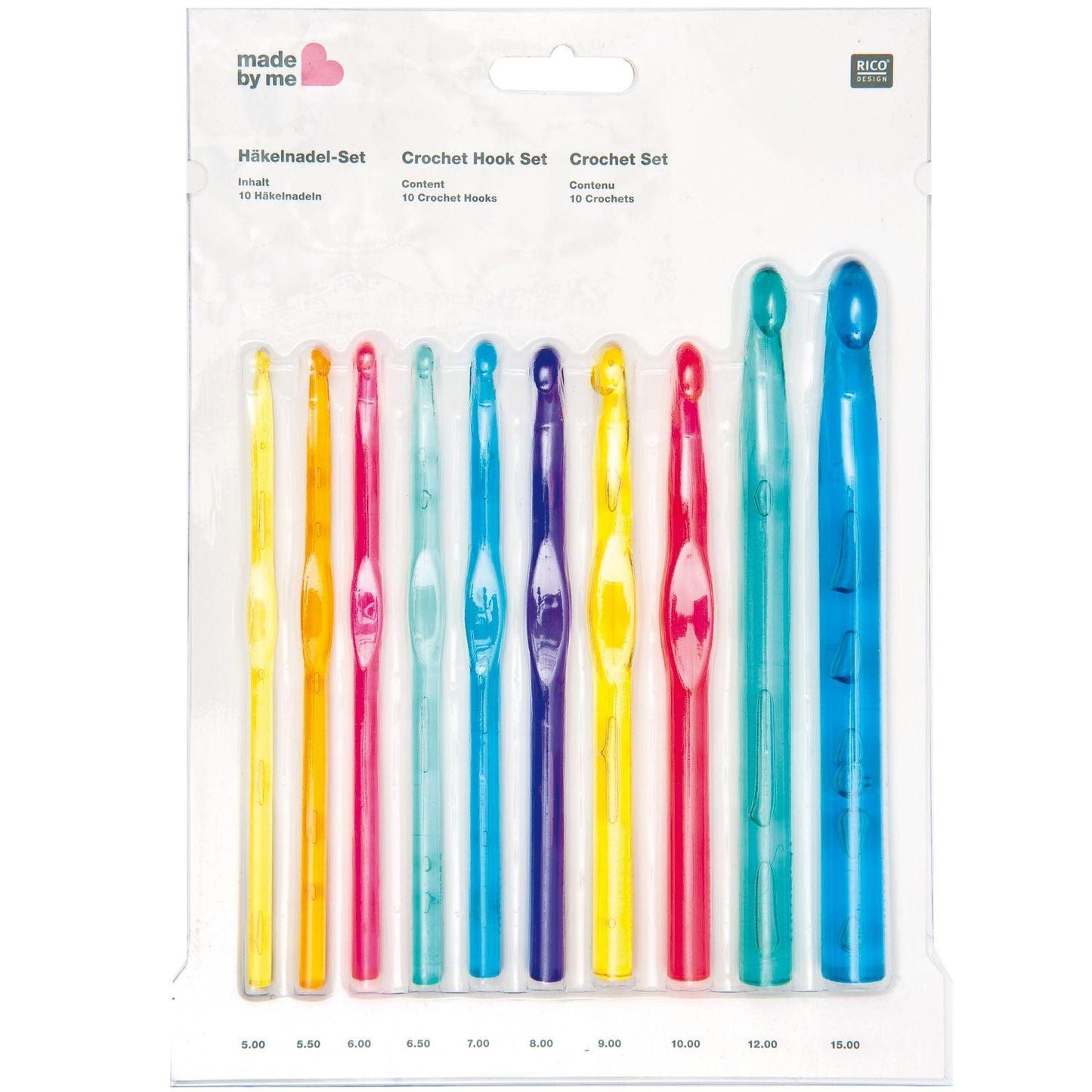 Rico Design Häkelnadel-Set Acryl 10teilig - Craftguru