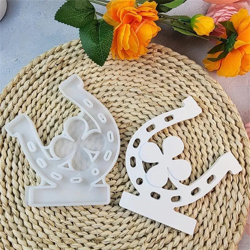Silikonform Hufeisen mit Kleeblatt - Craftguru