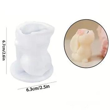 Silikonform Häschen mit Blume am Kopf - Craftguru