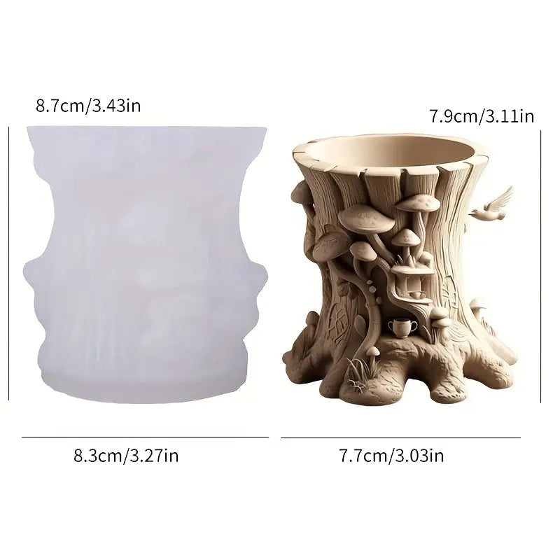 Silikonform Baumstumpf