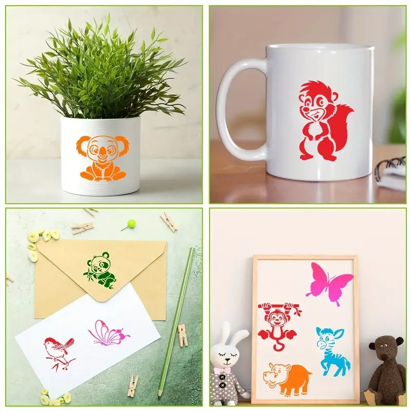 Schablonenset Tiere, 56 teilig