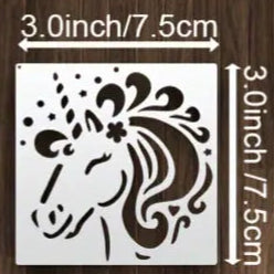 Schablonenset Einhörner, 2 teilig