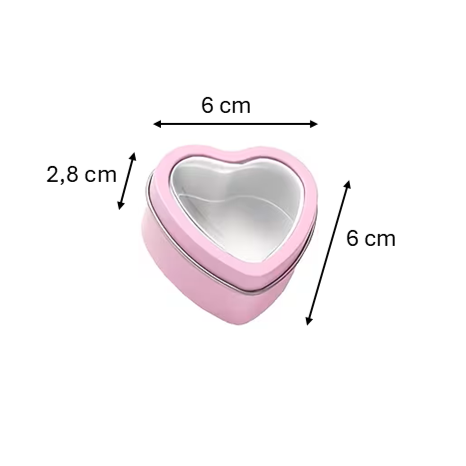 Kerzenbecher Herz, 4er Set, rosa