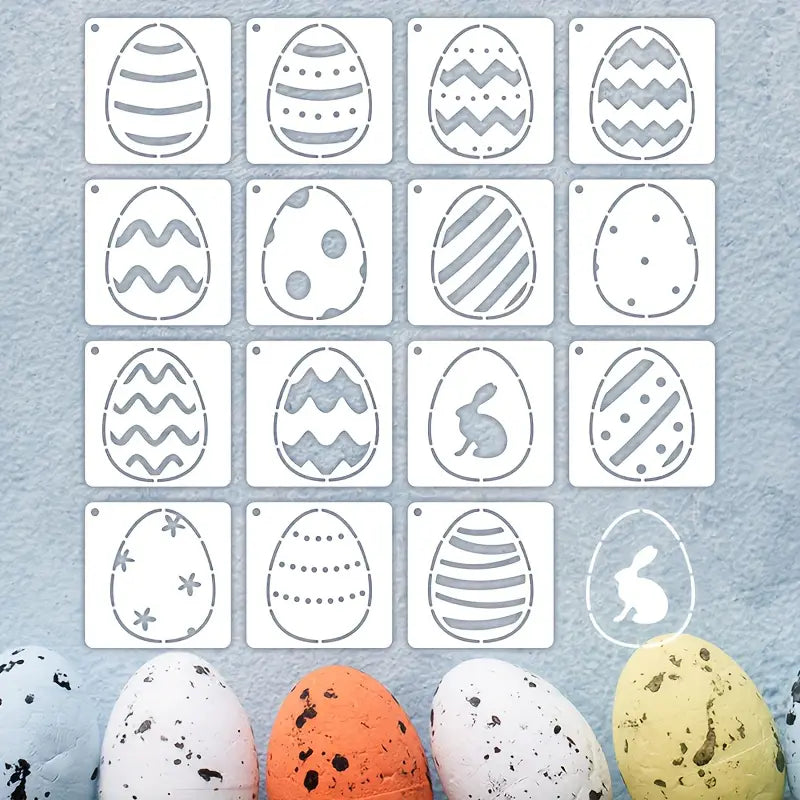 Schablonenset Ostern, 15 teilig