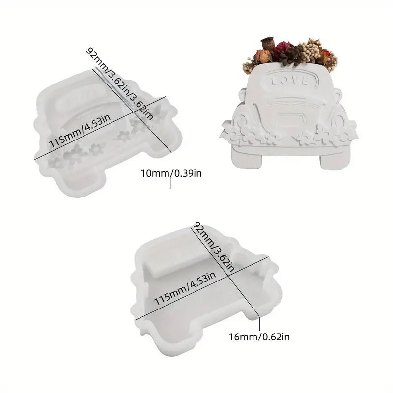 Silikonform Auto Blumenvase
