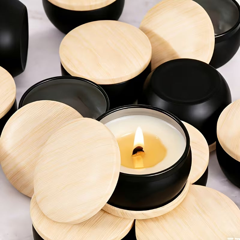 Komplettset Kerzenbecher inkl. Docht und Haltern, 10er Set