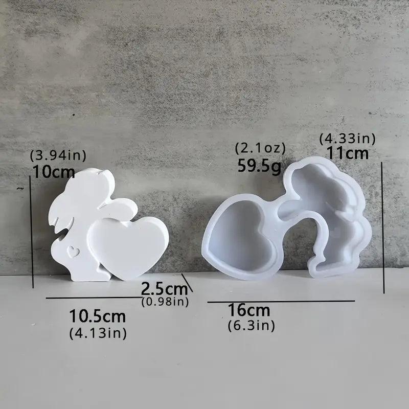 Silikonform Hase mit Herz - Craftguru