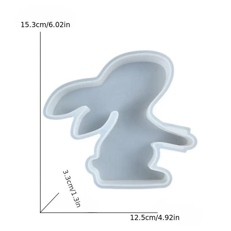 Silikonform Hase mit Blumendurchlass - Craftguru