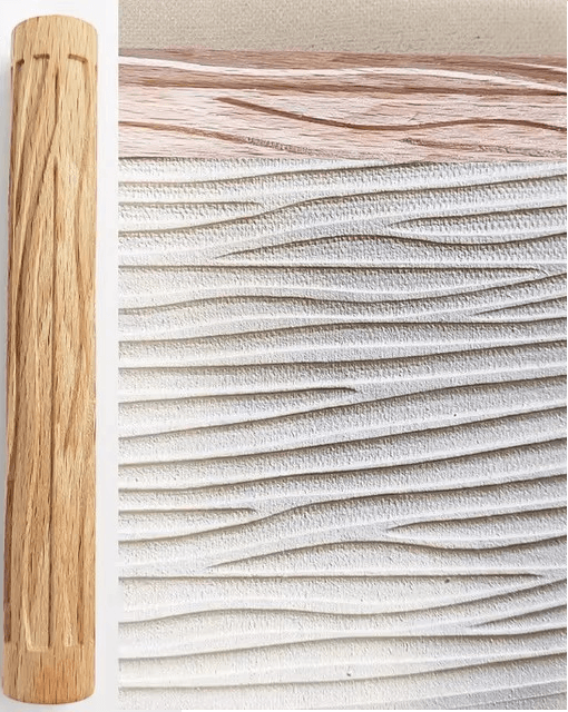 Holzwalze mit Holzstruktur - Craftguru