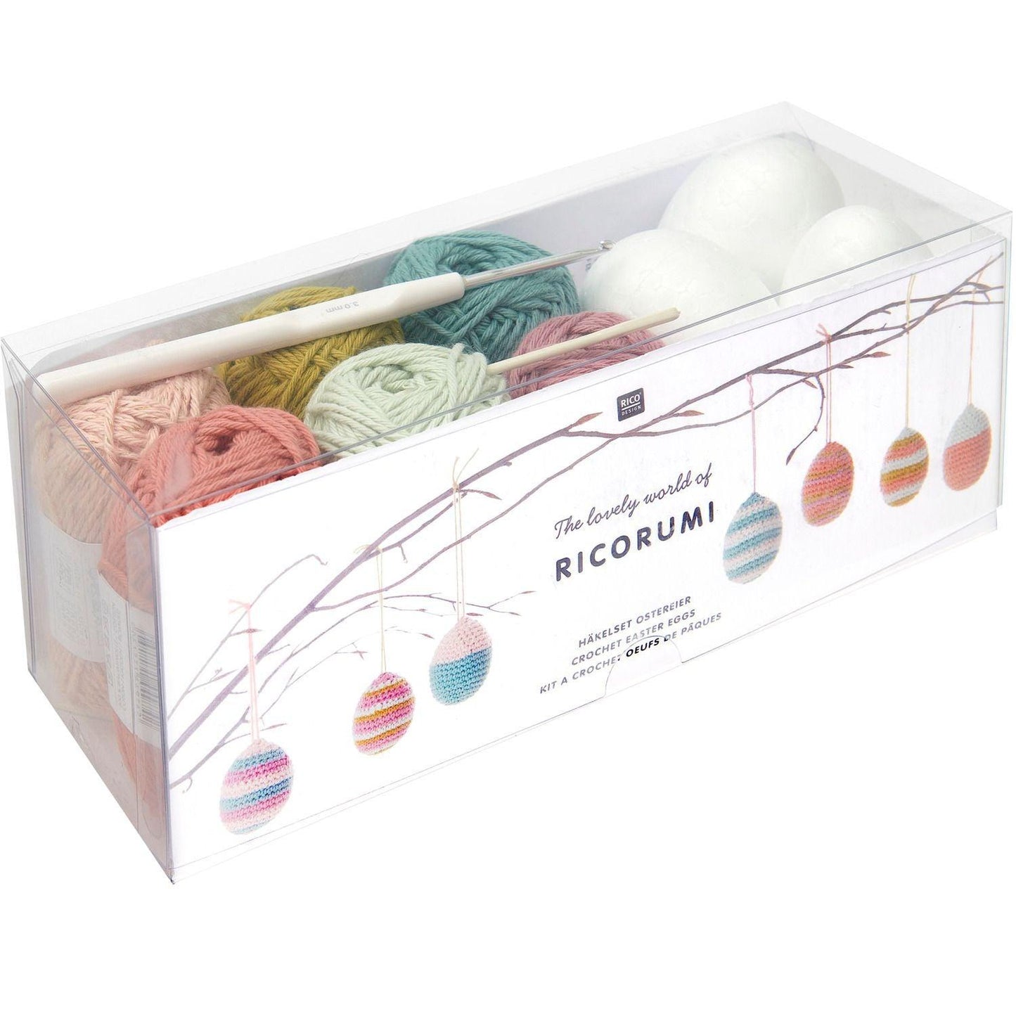 Rico Design Häkelset Ricorumi Ostereier earthy 15 teilig - Craftguru