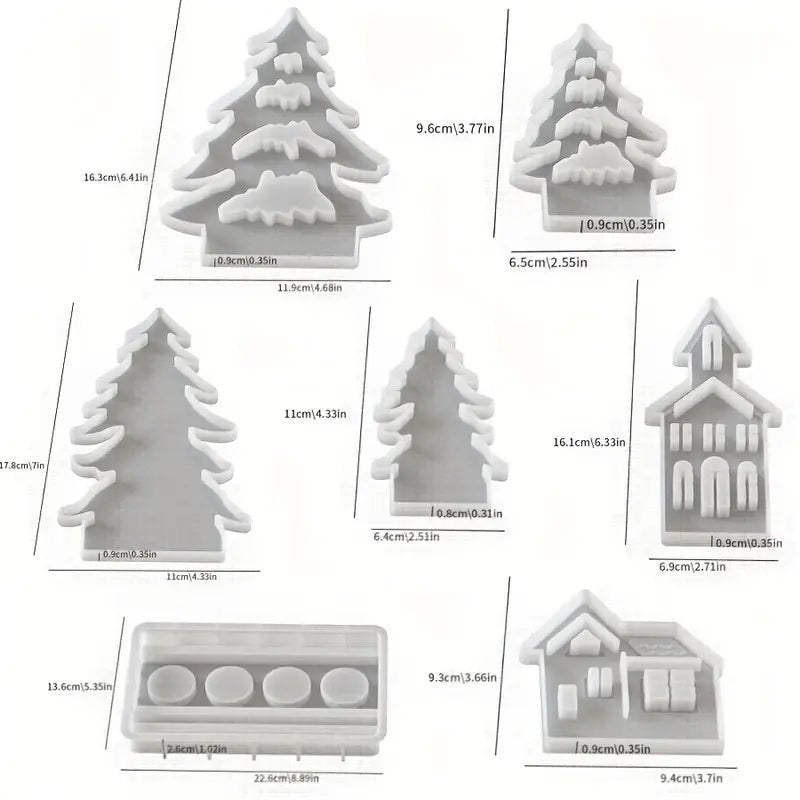 Silikonform Winterlandschaft, 7-teilig - Craftguru