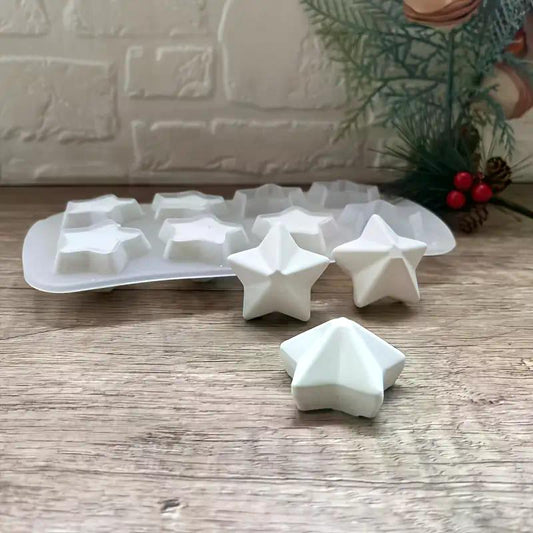 Silikonform Weihnachtssterne