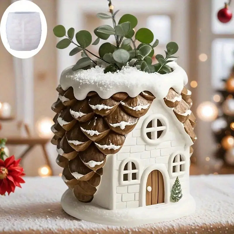 Silikonform Weihnachtsbaumhaus