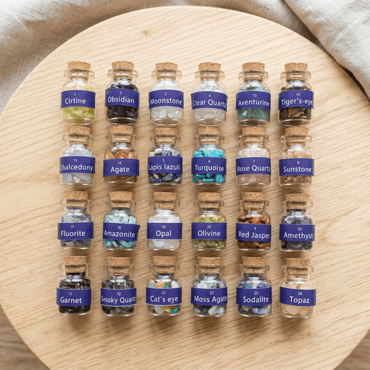 24-teiliges Edelstein & Mineralien Set - Craftguru
