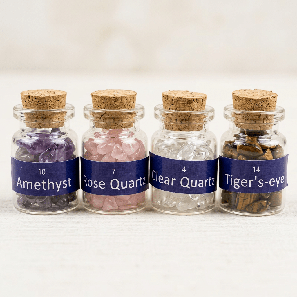 24-teiliges Edelstein & Mineralien Set - Craftguru
