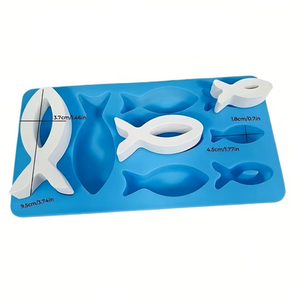 Silikonform christliche Fischsymbole – 8er Set