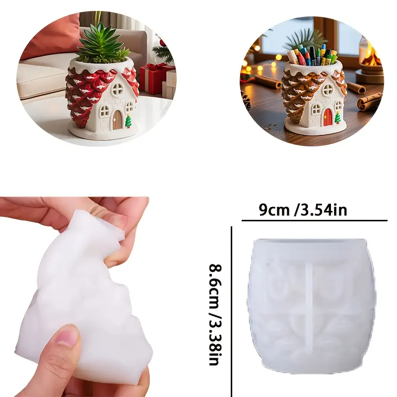 Silikonform Weihnachtsbaumhaus