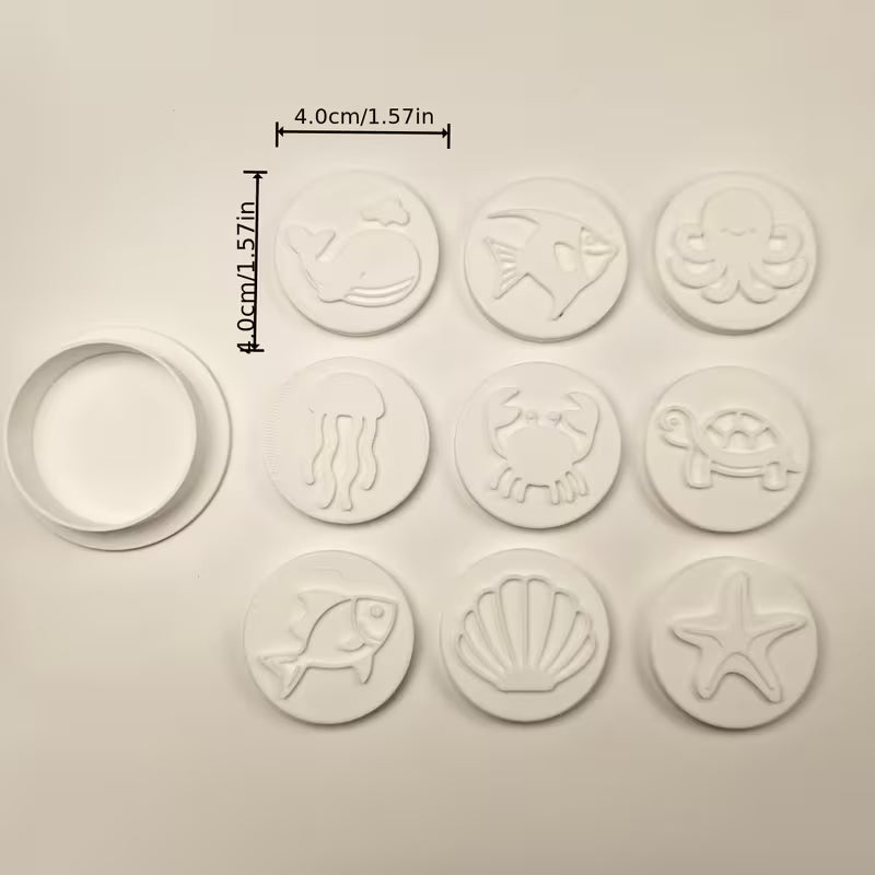 Töpferstempel Maritim, 10 teilig