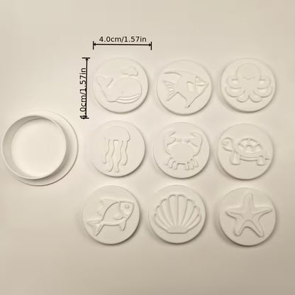 Töpferstempel Maritim, 10 teilig