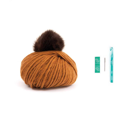 Rico Design Häkelset Mütze Wild Wild Wool Pompon Curry - Craftguru