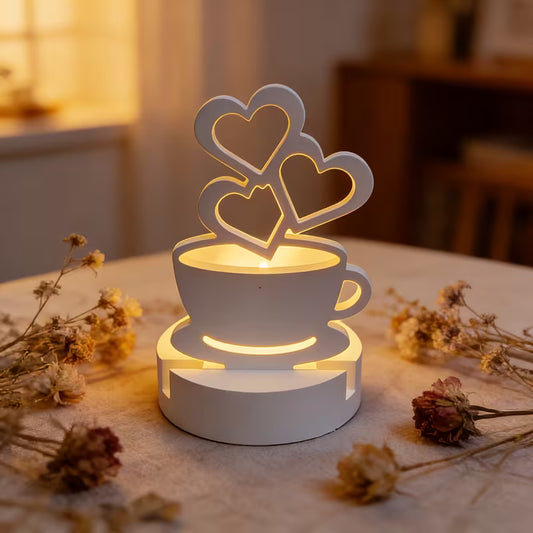 Silikonform Aufsteller Tasse mit Herz inkl. Halter
