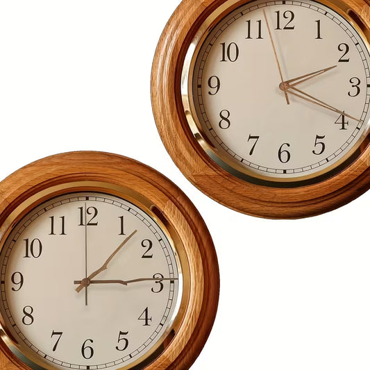 Uhrwerk mit Zeigern, Holz, verschiedene Varianten