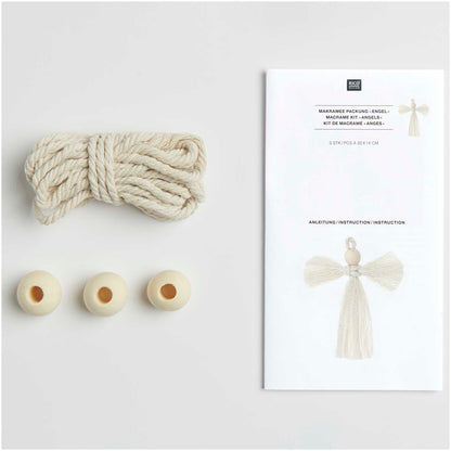 Rico Design Makramee Set Engel 3 Stück