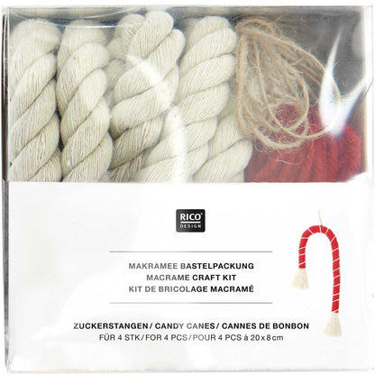 Rico Design Makramee Set Zuckerstange 4 Stück