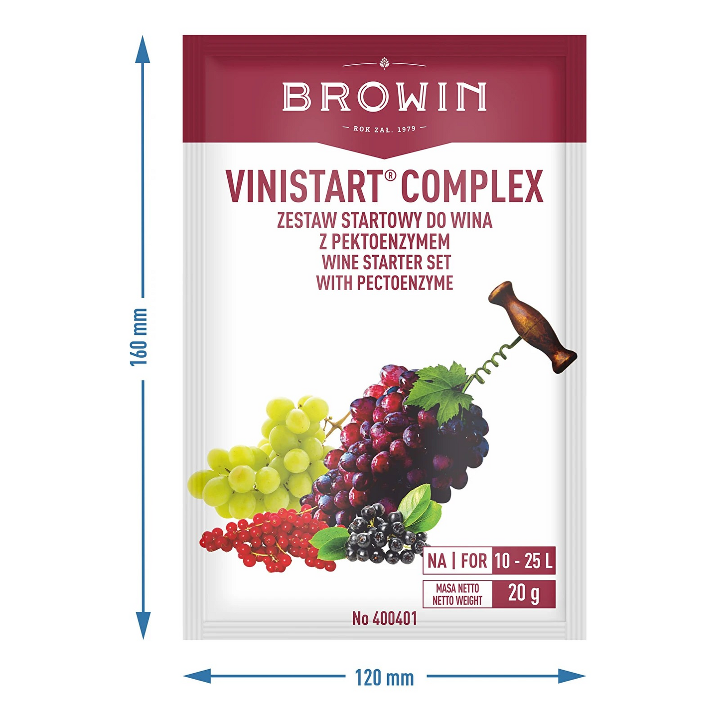 Vinistart Complex für 10-25 L Weiß- und Rotwein