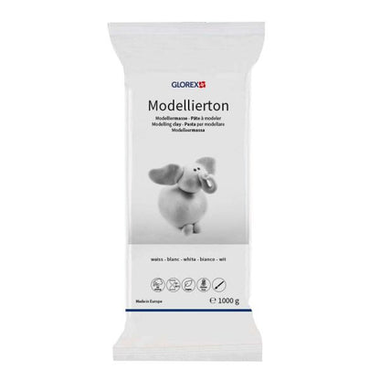 Modellierton lufttrocknend, Weiß, 1000g