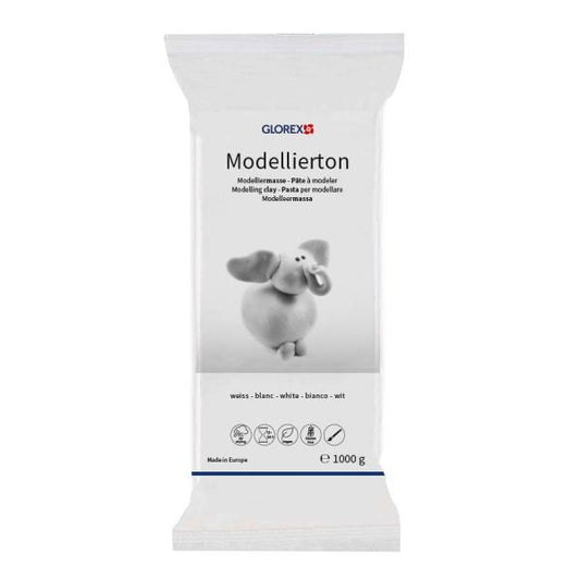 Modellierton lufttrocknend, Weiß, 1000g