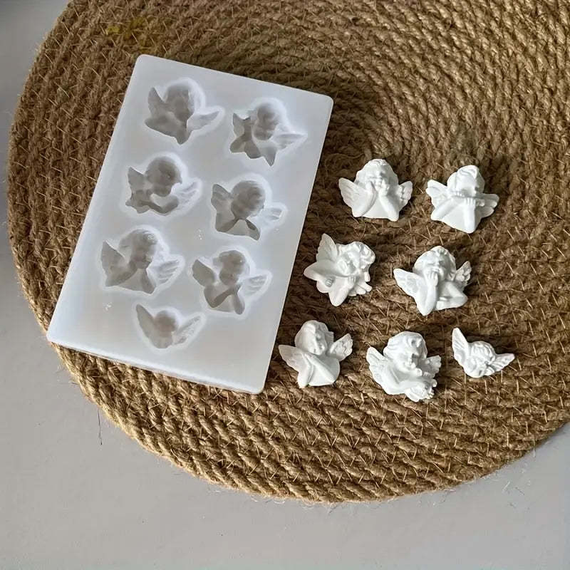 Silikonform Engelchen mit 7 verschiedenen Motiven