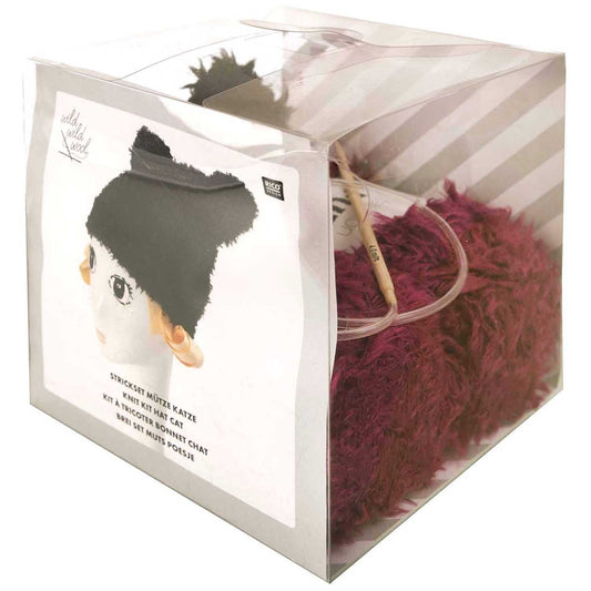 Rico Design Strickset Mütze Katze Beere
