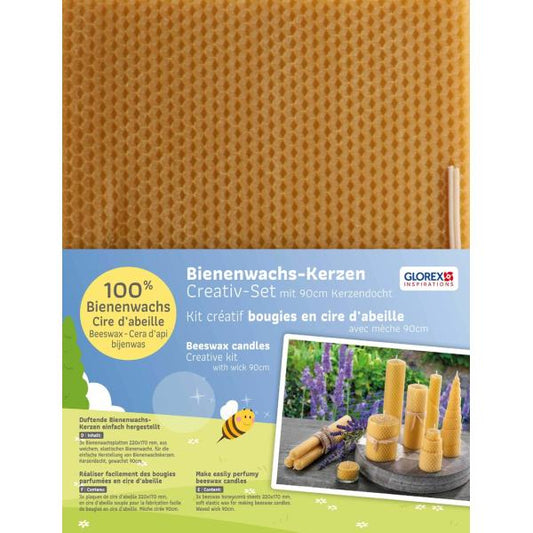 Bienenwachswaben 3 Stück 220x170 mm mit Docht