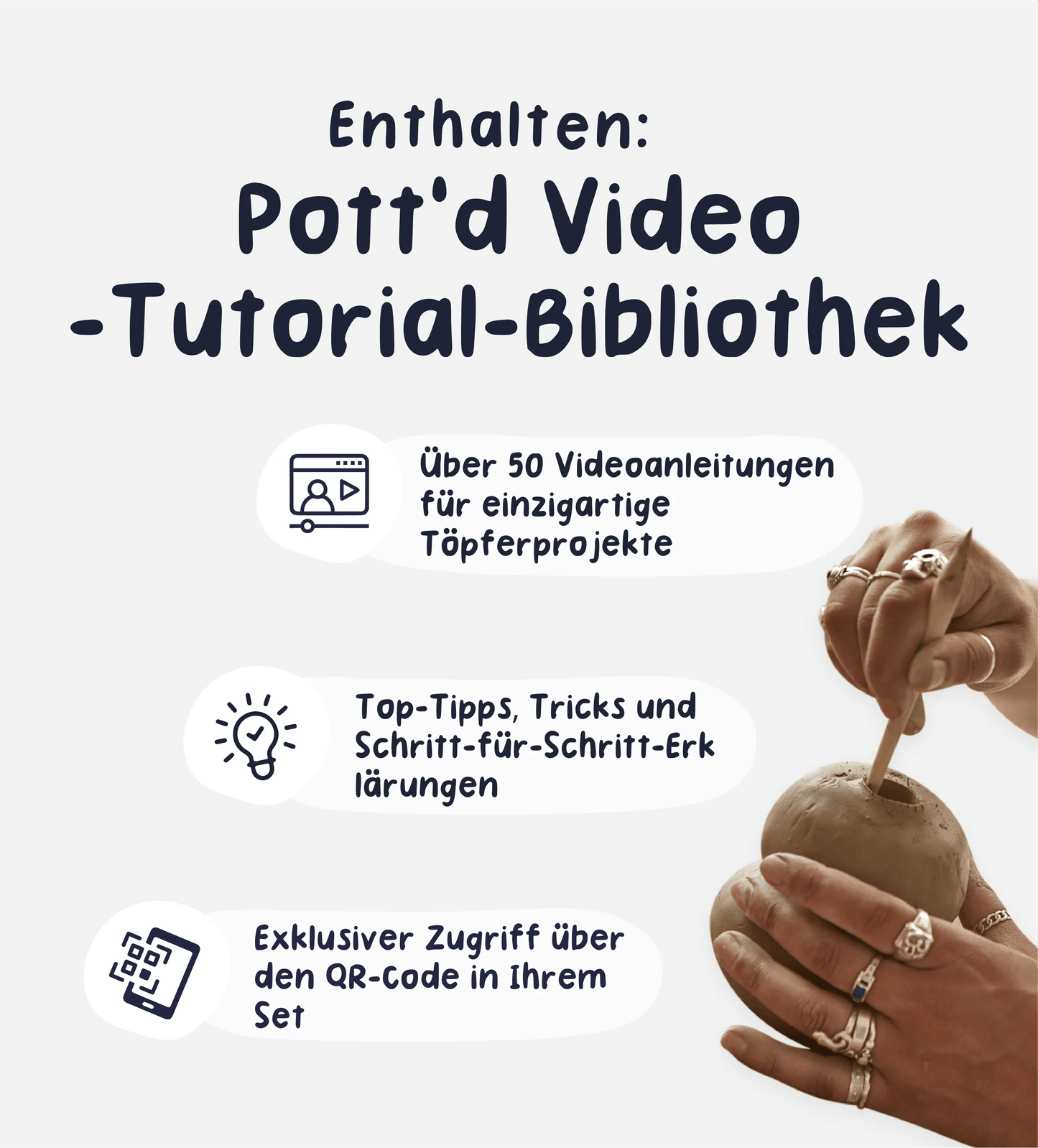 Pott'd Töpfer-Kit für zu Hause inkl. Farbset Pastell - Craftguru