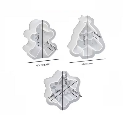 Silikonformen Weihnachtsset, 3er Set