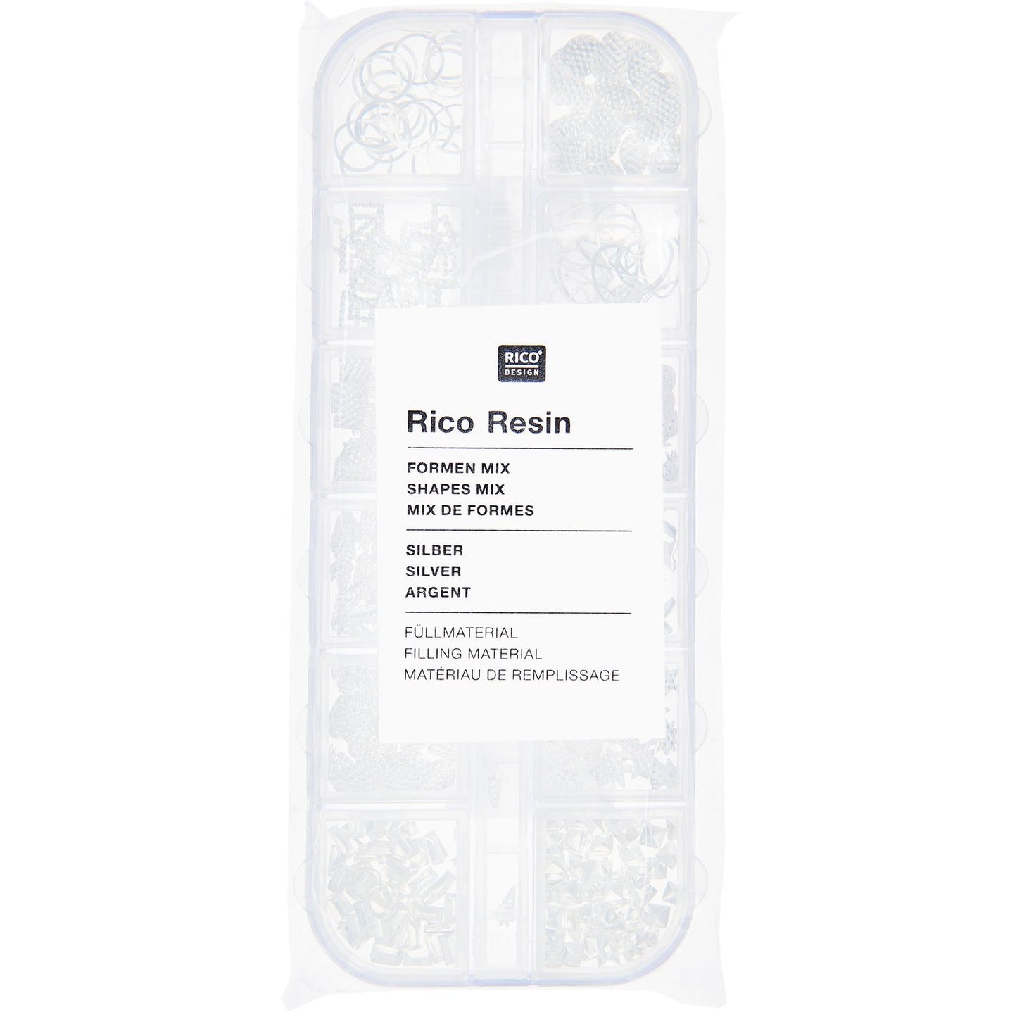 Füllmaterial für Resin Formen Mix Silber 12x8g