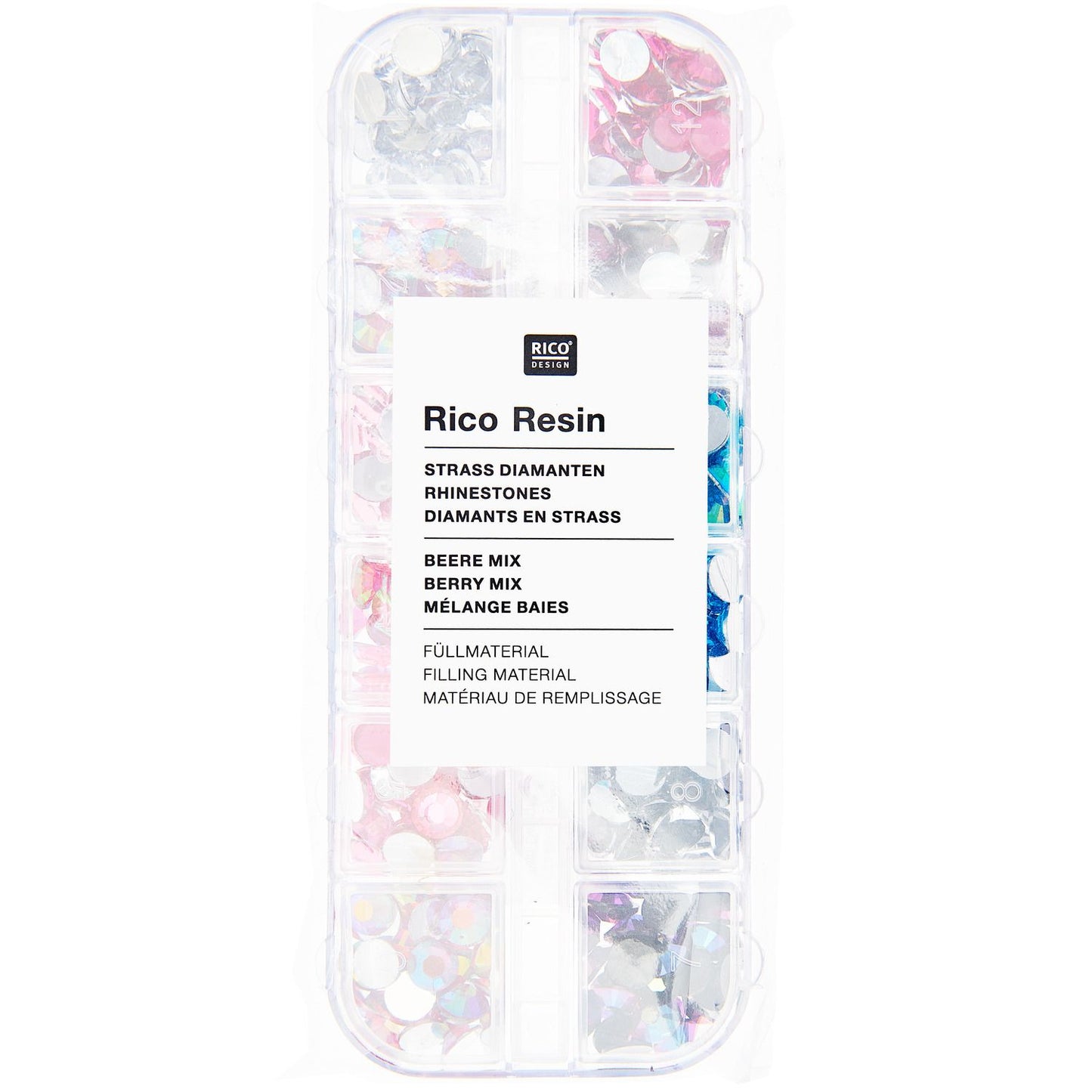 Füllmaterial für Resin Diamanten Beere Mix 12x4g