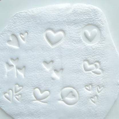 Töpferstempel Herzen, 10 teilig